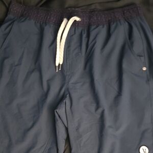 8" Vuori Navy Blue Lined Athletic Shorts